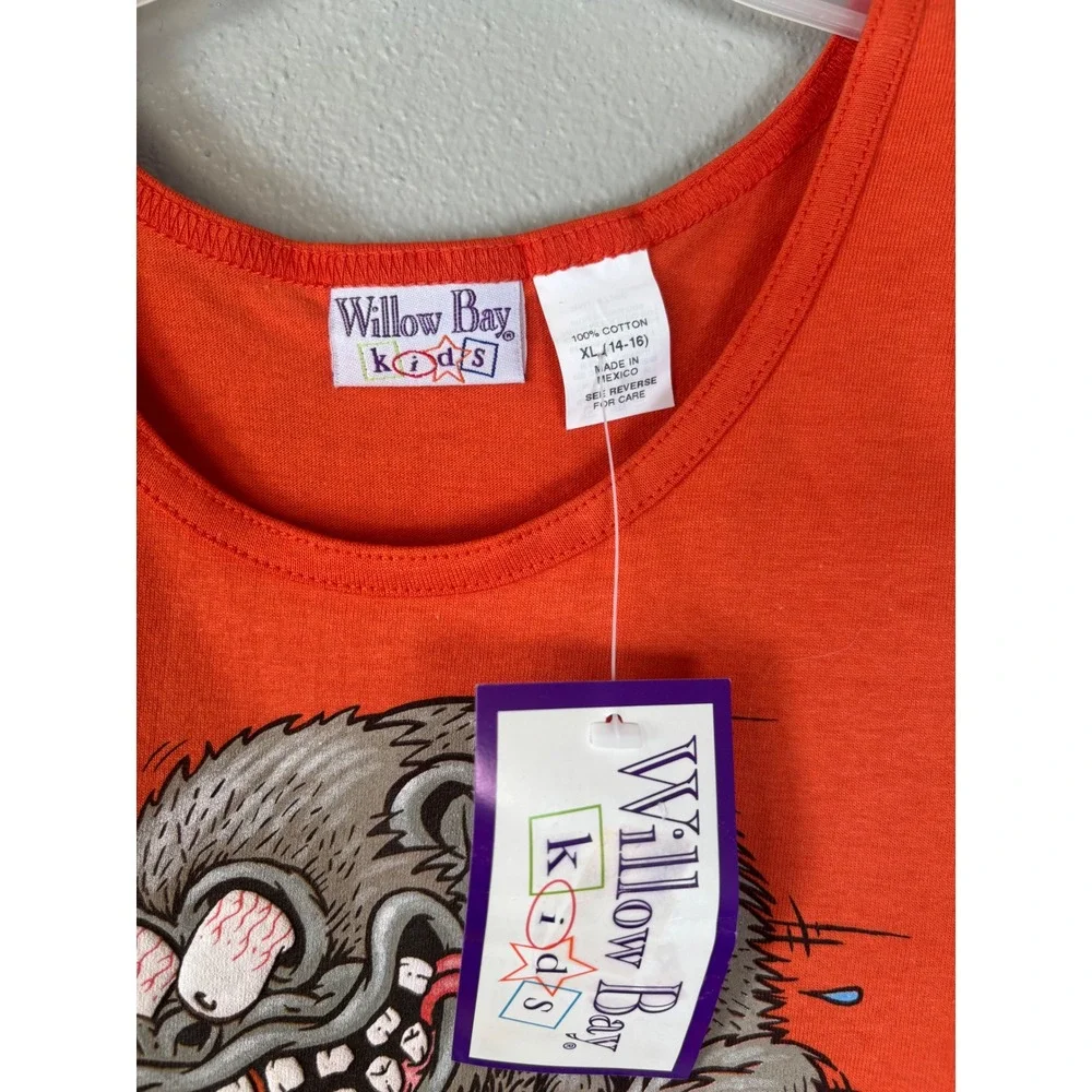 Vintage 90s Willow Bay Kids Tank Top HotRod Monster Truck Graphic Rat Fink Style